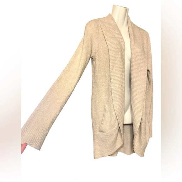 Barefoot Dreams CozyChic Lite Open Front Cardigan Cream Beige Size XS/S - Picture 2 of 6